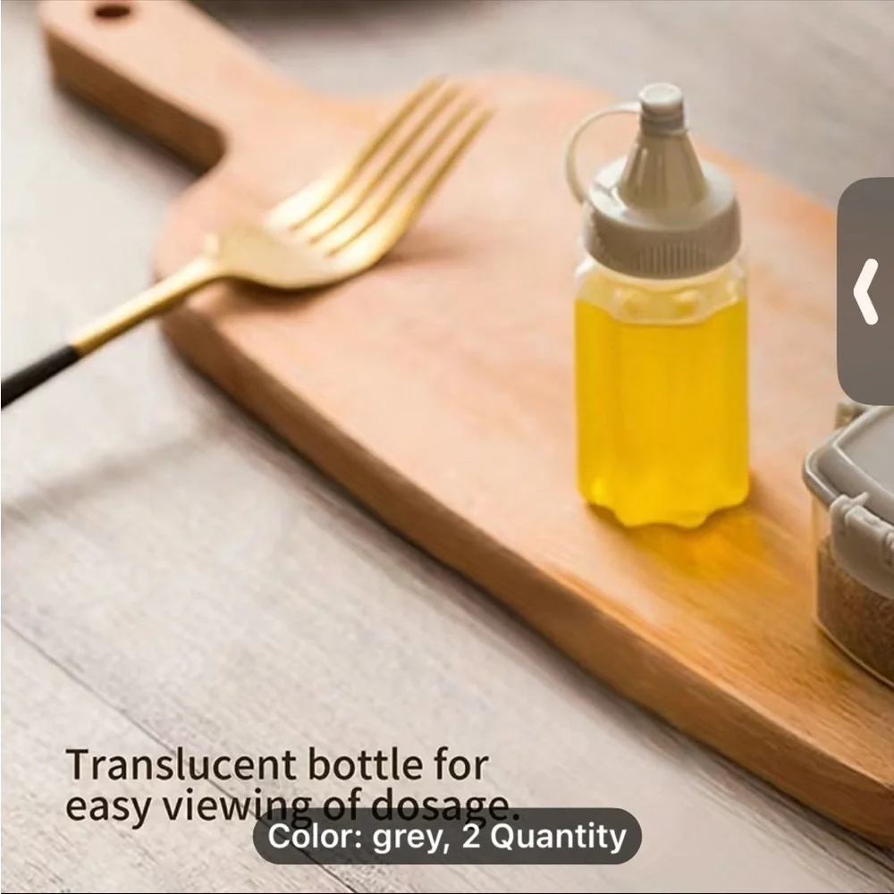 NEW Set of Two Mini Sauce Bottles